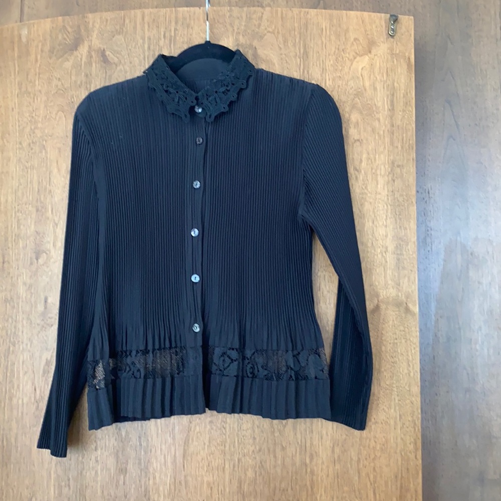 Beautiful Black Button Up Top
